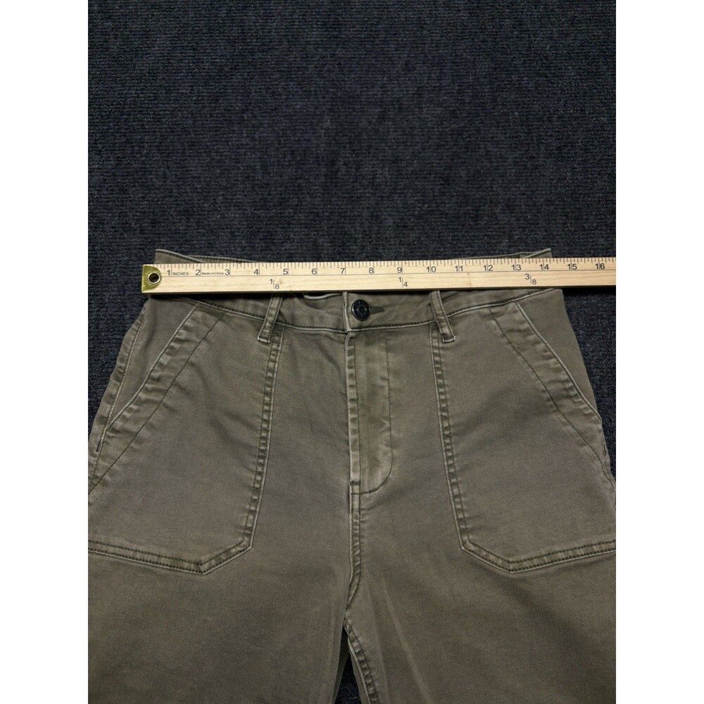 KUT From The Kloth Women Size 8 Wide Leg Pants Olive Green Patch Pocket - Picture 3 of 8